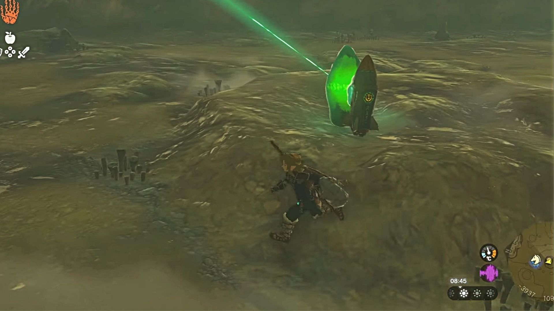 You must attach a rocket to this crystal and get it out through the opening above (Image via Nintendo)